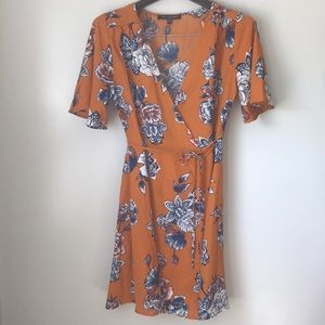 Blue/Orange floral dress